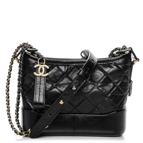 chanel aged calfskin chevron quilted small gabrielle hobo black|The Ultimate Bag Guide: Chanel’s Gabrielle Bag .